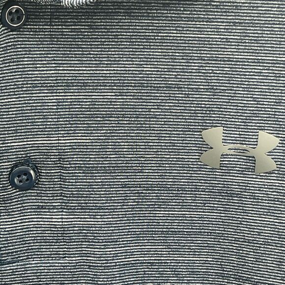 UNDER ARMOUR Heat Gear Loose Blue Golf POLO SHIRT SIZE XXL 2XL - Picture 2 of 10